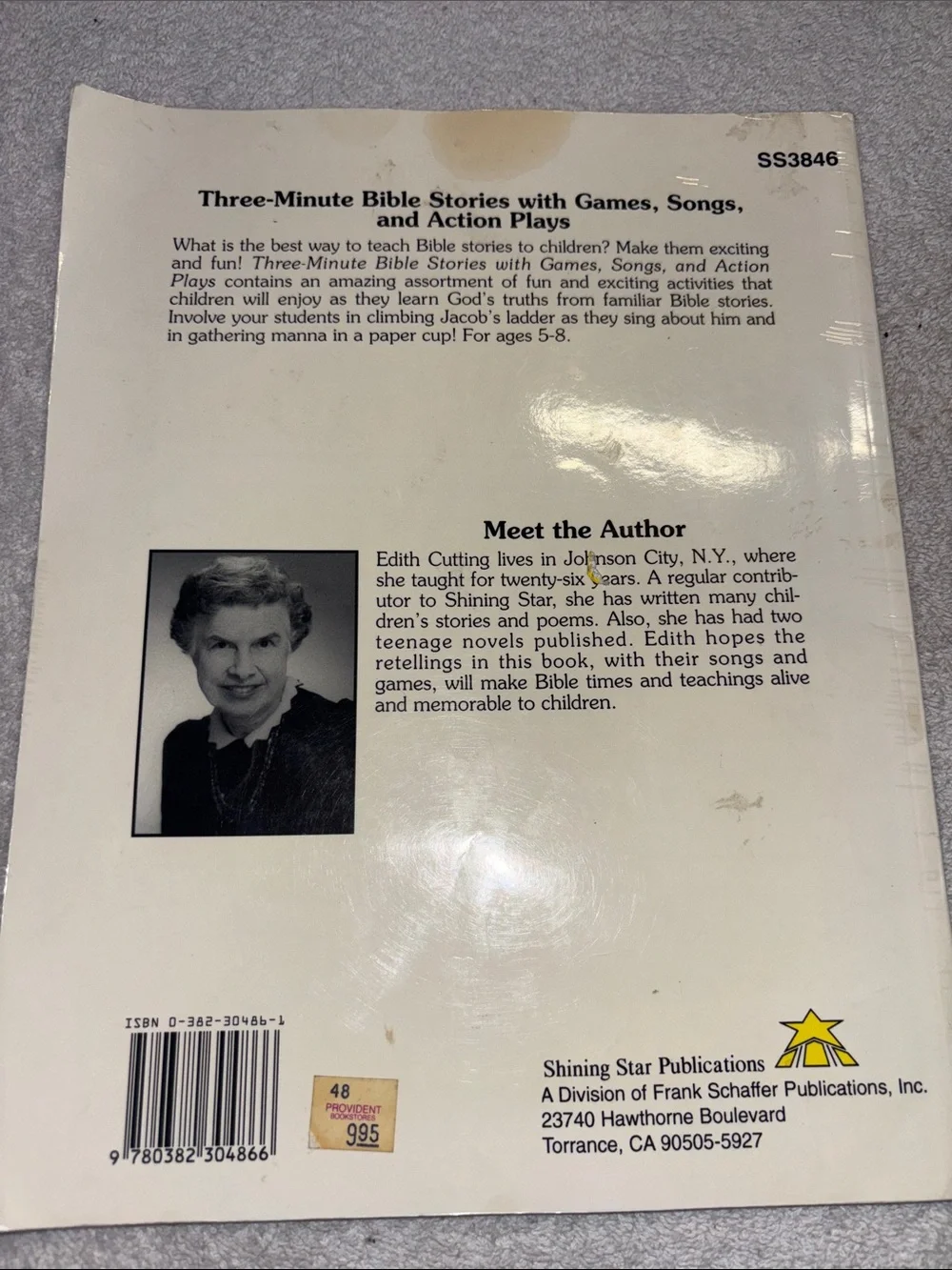 Three-Minute Bible Stories Activity Book 1994 - Purple & Yellow